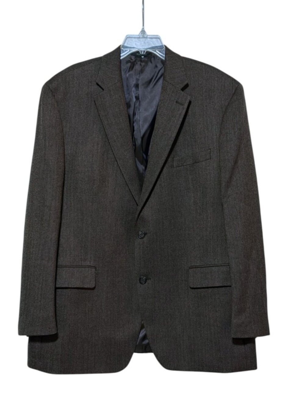Y2K Lauren Ralph Lauren Blazer 46 R Jacket Herringbone Single Breasted Poet